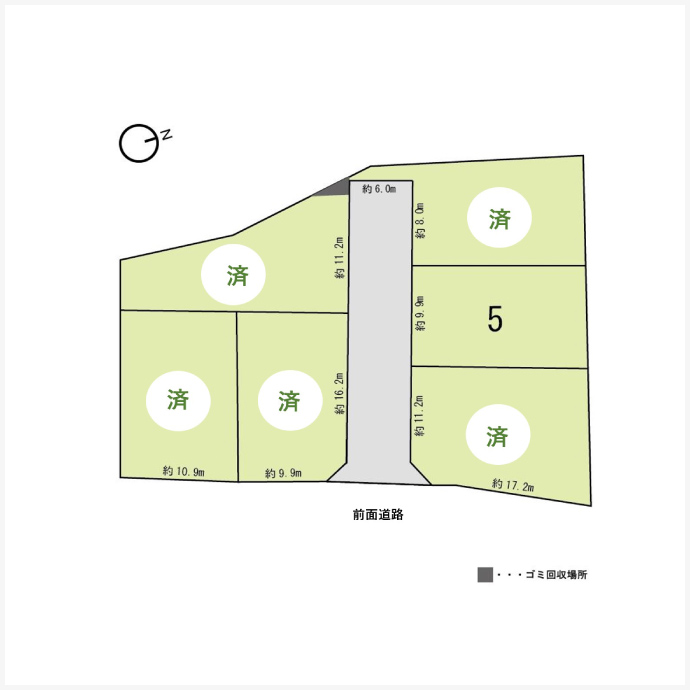 内日角ワ6_区画図